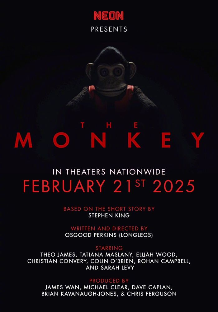 恐怖片《乔利黑猩猩》发布海报，定档明年2月21日北美上映。